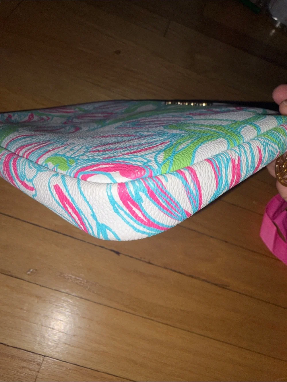 Lilly Pulitzer Pink, Green & White Floral Tech Sleeve